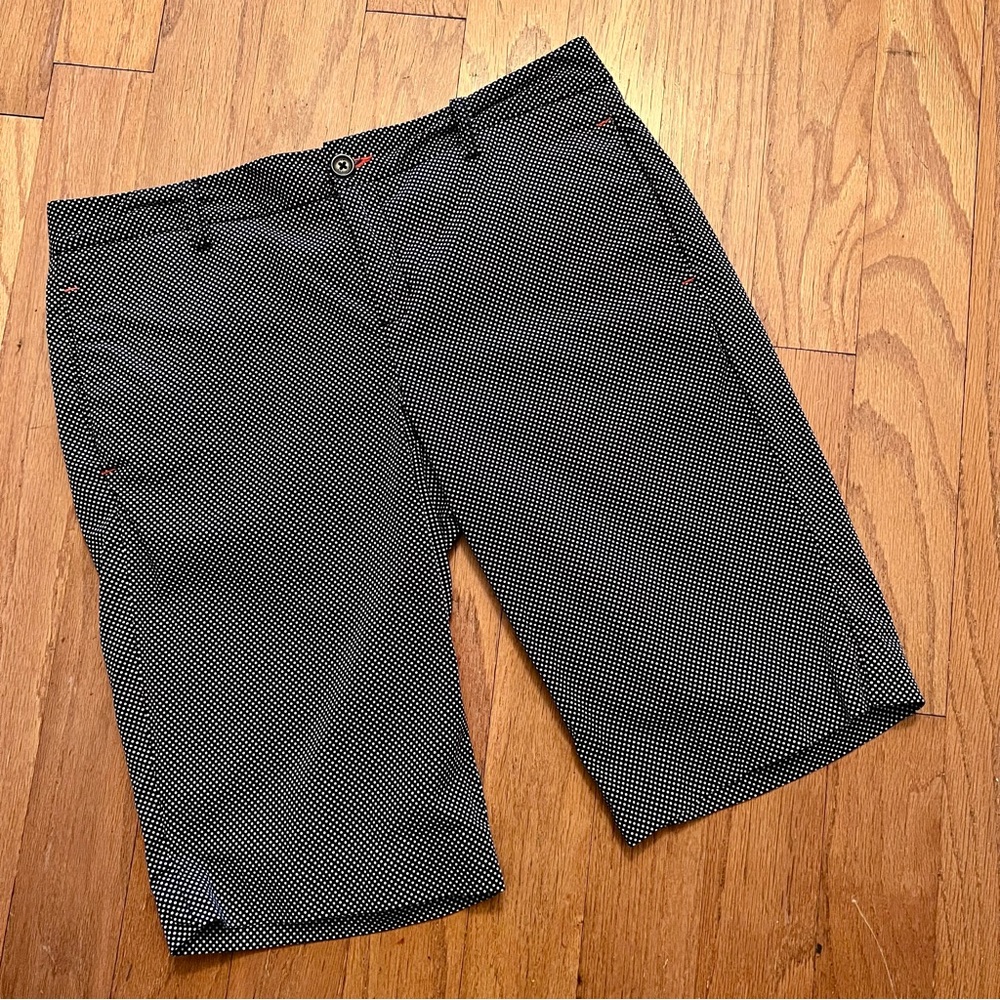 Tommy Hilfiger Women's Pin Dot Navy Black Bermuda Shorts Size 8
